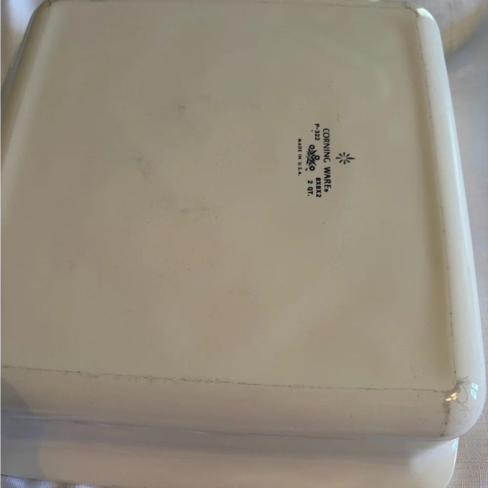 Vintage Corningware Baking Dishes Set Of 2 Loaf Pan And Square Casserole